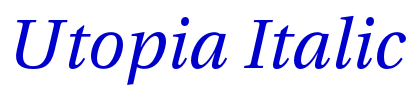 Utopia Italic шрифт